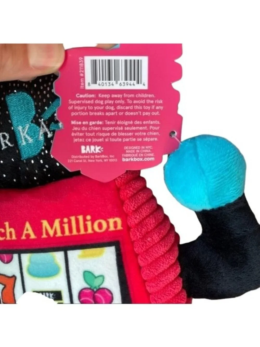 Bark Dog Toy Slot Muttchine Treat Hiding Crinkle Fetch A Million Barkagio New